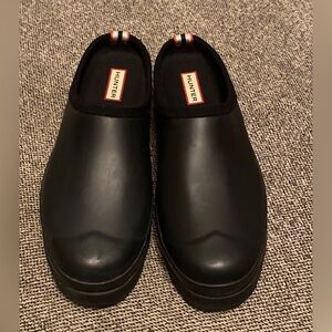 Hunter Woman”s Black Slip-On Waterproof Boot/Clog